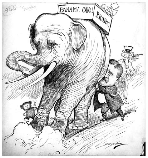 Cartoon panama canal