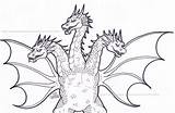 Ghidorah Adora Godzilla sketch template