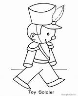 Soldier Coloring Pages Toy Christmas Kids Printable Clipart sketch template