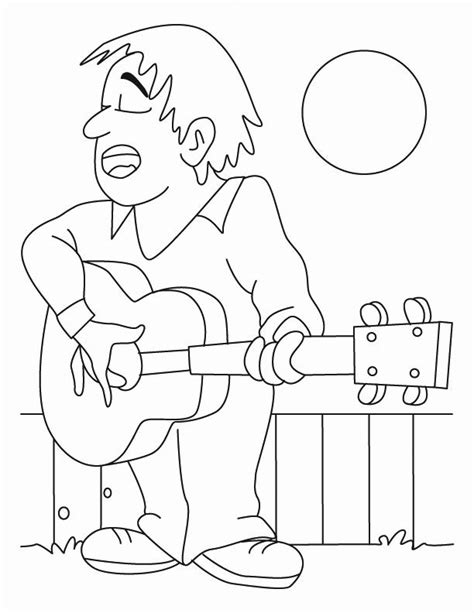 guitar coloring pages  coloring pages  kids coloring pages
