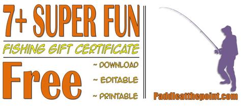 fishing gift certificate templates   certificate