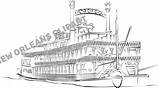 Orleans Steamboat Natchez Steam sketch template