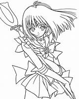 Sailor Saturn Coloring Pages Moon Explore sketch template