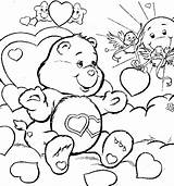 Care Coloring Bears Children Kids Pages Simple sketch template