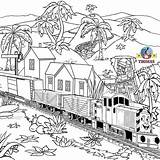 Coloring Train Pages Thomas Color Engine Diesel Tank Printable Steam Dockyard Kids Salty Railway Station Drawing sketch template
