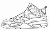 Jordan Coloring Pages Air Shoes Jordans Shoe Drawing Sneakers Nike Sneaker Drawings Mandala Color Templates Zero 5th Sketch Running Michael sketch template