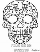 Dia Muertos Coloring Skull Pages Los Mandala Dead Catrina Del El Las Sugar Pdf Skulls Mask Mascara Feliz Madres Getcolorings sketch template