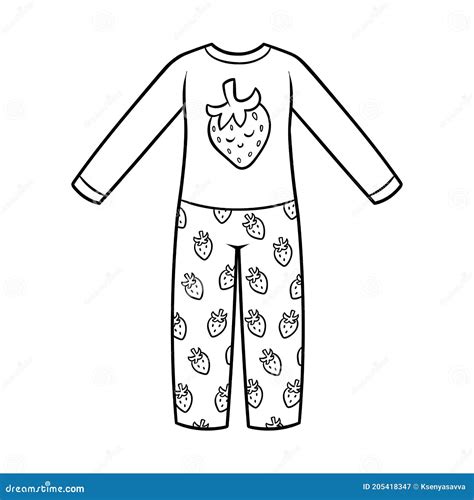 coloring book pyjamas  girls cartoon vector cartoondealercom