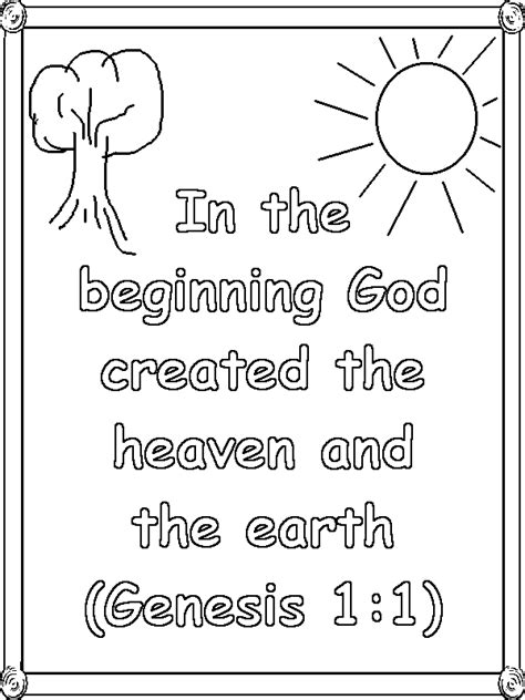beginning god created coloring pages coloring home