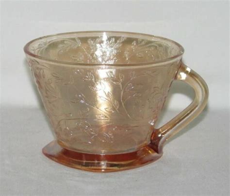 Jeannette Glass Floragold Louisa Marigold Iridescent Coffee Cup Ebay