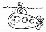 Submarine Coloring Pages Kids Color Book Printable Transportation Choose Board sketch template