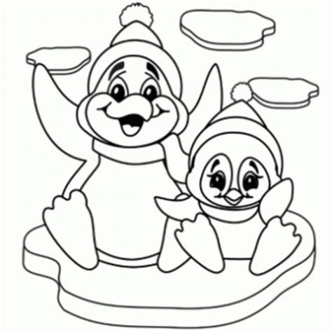 christmas penguin coloring pages wallpapers