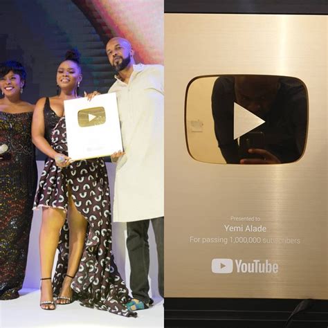 Youtube Presents Yemi Alade A Gold Creator Award For Surpassing 1m