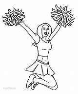 Coloring Pages Cheerleading Cheerleader Printable Kids Cool2bkids sketch template