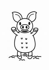 Coloring Piglet Large sketch template