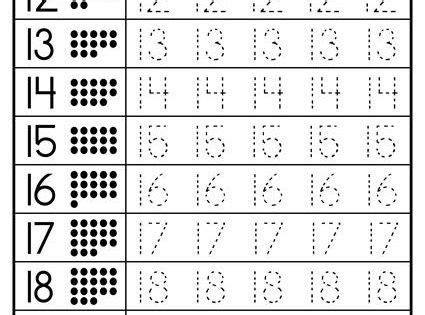 tracing worksheets numbers    printable numbers