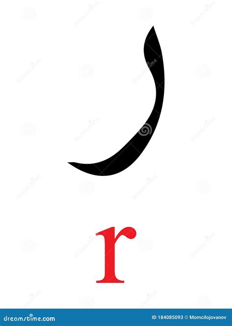arabic letter ra  latin transliteration stock vector illustration