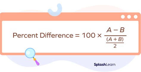 calculate percent difference definition examples