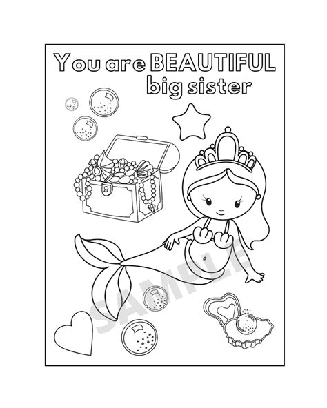 loving big sister inspirational coloring pages  etsy