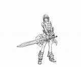 Weapon Female Odyssey Ragnarok Coloring sketch template