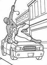 Spiderman Coloring Car Pages Getcolorings Printable sketch template