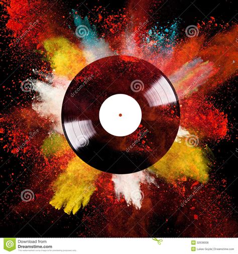 vinyl disc  colored powder stock illustration illustration  funky musical