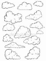Clouds Cloud Drawing Sketch Vector Graphicriver Set Drawings Realistic Draw Sketches Heart Doodle Outline Stock Manga Comic Background Drawn Illustration sketch template