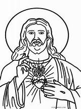 Jesus Coloring Pages Heart Sacred Kids Printable Colouring Drawing Bible Template Rock Cool2bkids Outline Tombstone Clipartmag Getdrawings sketch template