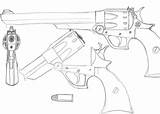 Colt Revolver Pencel sketch template