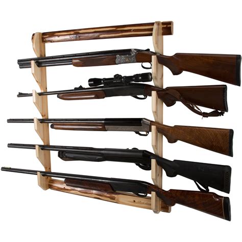 Wall Mount Locking Firearm Display Shotgun Air Rifle Gun Rack Hang