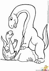 Coloring Pages Dinosaur Brachiosaurus Baby Kids Printable Cute Toddler Choose Board sketch template