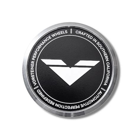 vorsteiner aluminum vmp center caps black  white logo vorsteiner wheels
