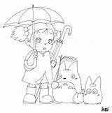 Totoro Coloring Pages Ghibli Studio Neighbor Anime Kids Kawaii Film Drawing Colouring Color Fantasy Printable Coloriage Voisin Mon Inspirations Malebøger sketch template