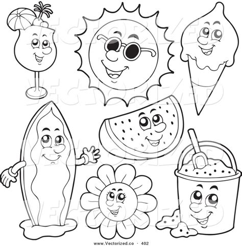vintage summer coloring page coloring pages