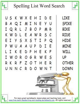 1st grade spelling words long i