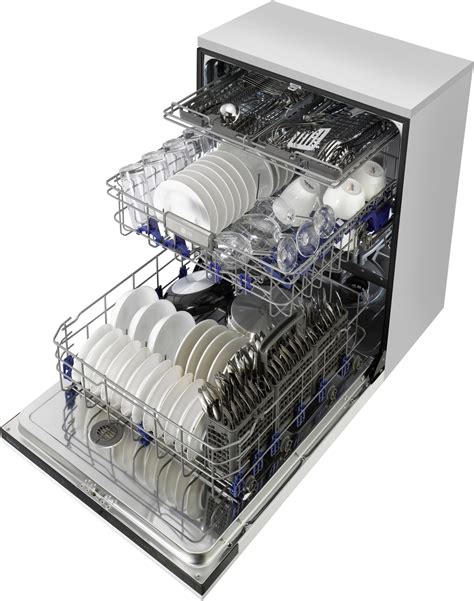 lg ldfst fully integrated dishwasher  senseclean easyrack  system  rack dual