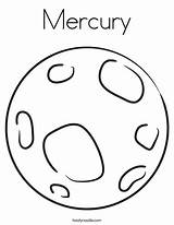 Mercury Coloring Planet Drawing Planets Solar Pages System Draw Twistynoodle Color Print Jupiter Kids Printable Line Colouring Twisty Uranus Sun sketch template