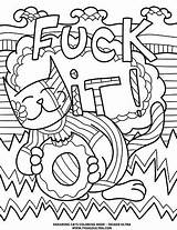 Coloring Cat Swearing Pages sketch template