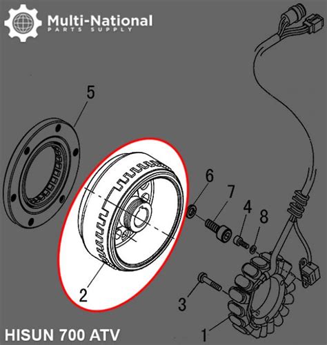 magneto cylinder hisun  cc atvutv multi national part supply  dirt bike