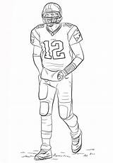 Coloring Football Brady Tom Pages Player Printable Kids Sheets Print Sports Players Soccer Nfl Sport Gronkowski Book Rob Color Colouring sketch template