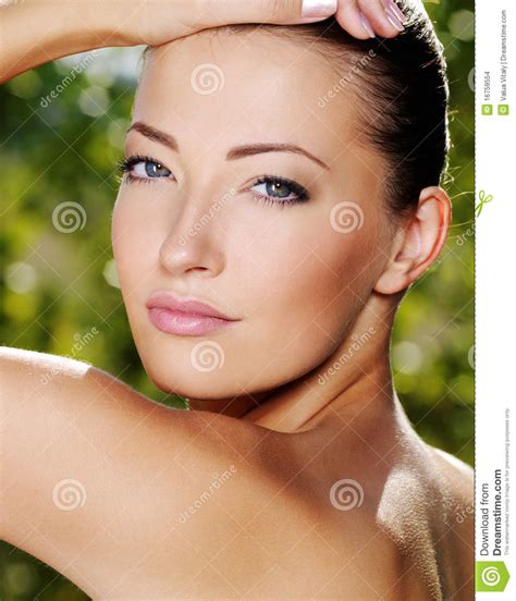 Beautiful Sexy Woman S Face Outdoors Stock Images Image