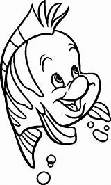 Flounder Coloring Disney Da Colorare Pages Pesce Disegni Immagini Di Ariel Disegno Template April sketch template