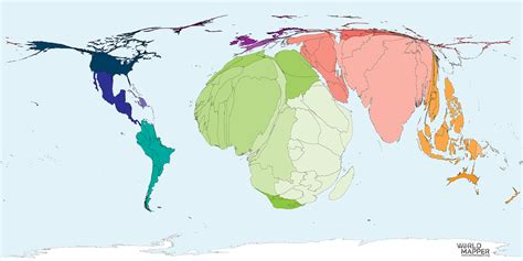 world population map  billions