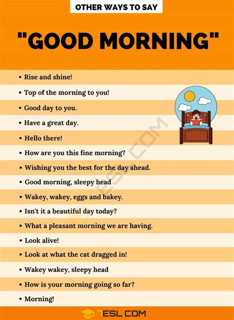 good morning  creative ways   good morning  english