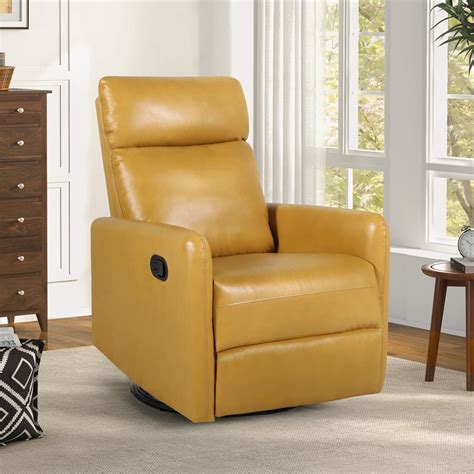 practical hulala home faux leather recliner chairs set    degree swivel rocking recliner