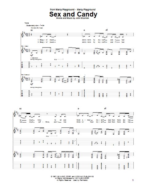 Sex And Candy By Marcy Playground Guitar Tab Guitar Instructor