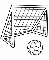 Football Goal Coloring Soccer Pages Print Topcoloringpages Ball sketch template