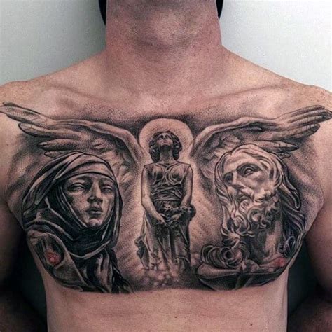 Religious Chest Tattoos For Men