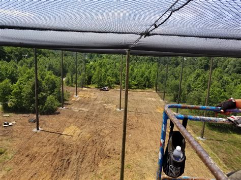netted uas flight areadrone enclosure university  maryland golf range netting