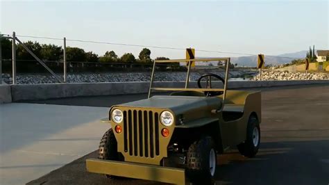 diy home built kids electric jeep willys  kart youtube